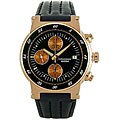 Seiko Women's Black Dial Leather Strap Chronograph Watch