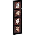 Chocolate Seashell Hand-painted 4-piece Wall Decor