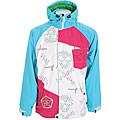 Sessions Men's Istodis White Skullpills Snowboard Jacket