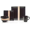 Mikasa Gourment Basic 16-piece Black Bamboo Dinnerware Set