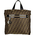 Fendi Brown Zucca Tessuto Nylon Tote