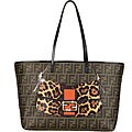 Fendi Timeless Tobacco Shopping Roll Tote