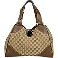 Gucci Beige and Brown Interlocking GG Hobo