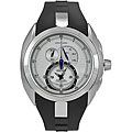 Seiko Men's Kinetic White Dial Black Strap Chronograph Watch