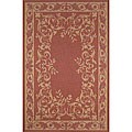 Flat-woven Aubusson Terracotta Rug (4'11 x 7'6)