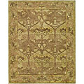 Hand-spun Arts and Craft Beige Wool Rug (8' x 10')