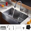 Kraus Stainless Steel Farmhouse Kitchen Set
