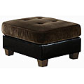 Deltona Chocolate-colored Microfiber Ottoman