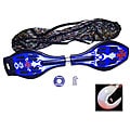 Face Design Blue Caster Skateboard