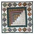 Peasant Log Cabin 16-inch Throw Pillows (Set of 2)