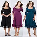 Kiyonna Clothing Women's Plus Size 'Celest' Sweetheart Dress