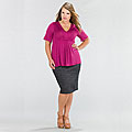 Kiyonna Clothing Women's Plus Size Denim Curvy Pencil Skirt