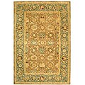 Hand-spun Legacy Brown/ Blue Wool Rug (6' x 9')