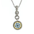 Meredith Leigh Sterling Silver Swiss Blue Topaz Necklace