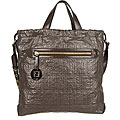 Fendi Naplak Embossed Brown Leather Tote