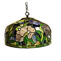Tiffany-style Peony Hanging Lamp.