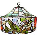 Tiffany-style Perennials Flower Hanging Lamp.