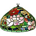 Tiffany-style Peony Peach Hanging Lamp