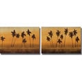 Sunset Palms I & II by Cheryl Martin Canvas Set
