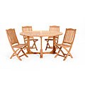 Teak 'Niza' 5-piece Patio Dining Set