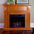 Oak 23-inch Electric Fireplace Mantel Package