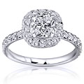 14k Gold 1 3/8ct TDW Cushion Diamond Engagement Ring (H-I, SI-I)