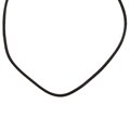 Sterling Silver Black Leather Cord Necklace