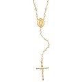 14k Gold over Silver Champagne Glass Rosary