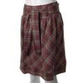 Adi Designs Junior's Belted Plaid Skirt