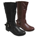 Bamboo by Journee Women's Side Accent Buckle Boots