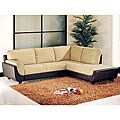 Hemingway Beige Microsuede Sectional Sofa