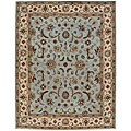 Hand-tufted Turbhe Blue New Zealand Wool Rug (2' x 3')