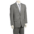 Ibiza Men's 2-button Grey Herringbone Suit