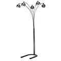 Black Chrome Finish 5-light Metal Shade Floor Lamp