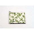 Olivia Green Floral Block-printed Coin Purse (India)
