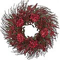 Red Grand Glitter Hydrangea Wreath