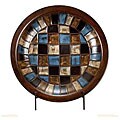 Americana Mosaic Collection Ceramic Plate with Stand