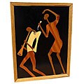 Hand-finished 'Sweet Music' Wood Overlay Picture (Ghana)