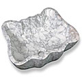 Baden Bath Italian White Carrara Marble Square Vessel Sink
