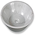 Baden Bath White Italian Marble Round Vessel Sink