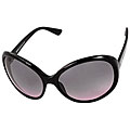 Hugo Boss 0142/O/S Women's Black Plastic Sunglasses