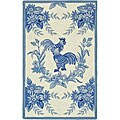 Hand-hooked Rooster Wool Rug (2'6 x 4')