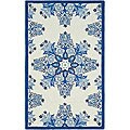 Hand-hooked Staal Wool Rug (3'9 x 5'9)