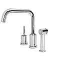 Brienza Chrome Swivel Spout Kitchen Faucet/ Side Spray