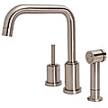 Brienza Brushed Nickel Swivel Spout Kitchen Faucet/ Side Spray