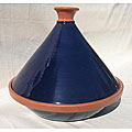 Cobalt Blue 12-inch Cookable Tagine (Tunisia)