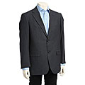 Cesarani Men's Navy Mini-check Two-button Sportcoat