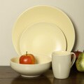 Gibson Paradiso 16-piece Yellow/ Cream Dinnerware Set