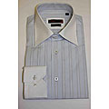 Brio Uomo by Domani Men's Light Blue Striped Shirt