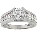 Michael Valitutti 14k Gold 1 3/5ct TDW Heart Diamond Engagement Ring (F-J, SI2-I1)